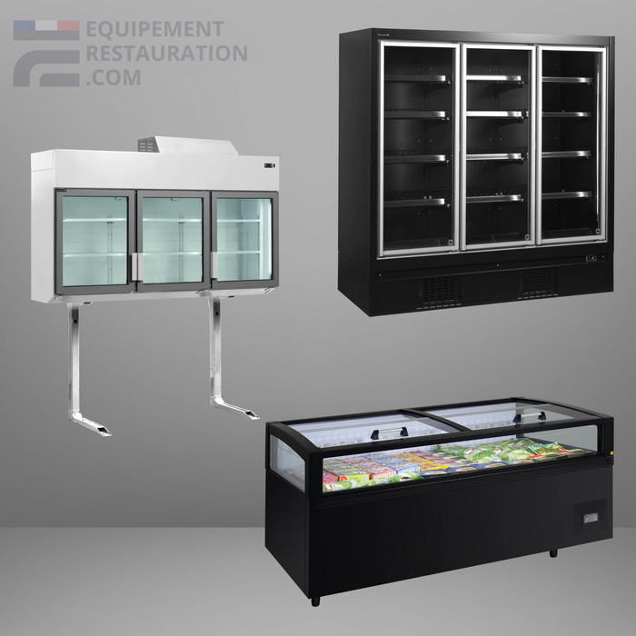 îlots de congélation supermarché