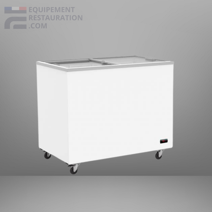 Réfrigérateur horizontal couvercle en verre