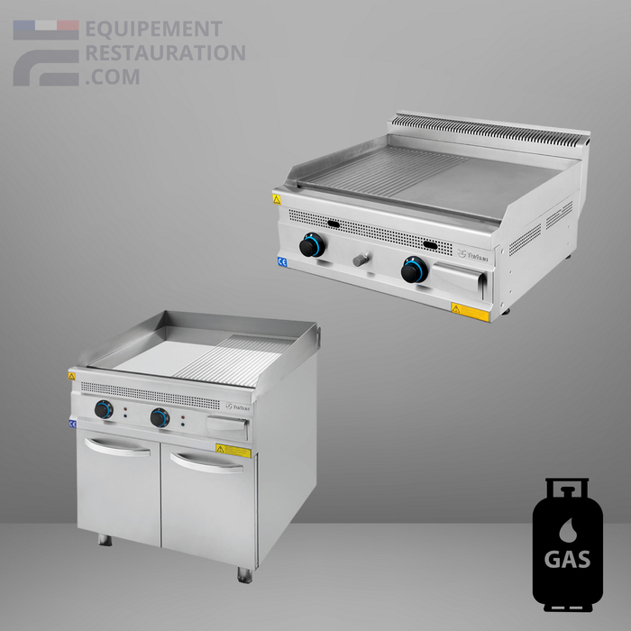 Plaque de cuisson mixte à gaz