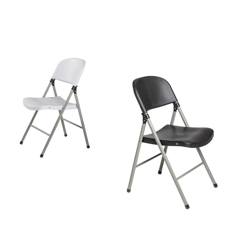 Chaises pliantes Bolero noires et grises (Lot de 2) - EQUIPEMENT RESTAURATION 