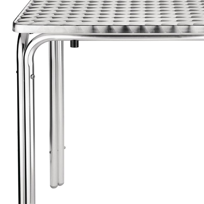 Table carrée inox et aluminium Bolero 600mm - EQUIPEMENT RESTAURATION 