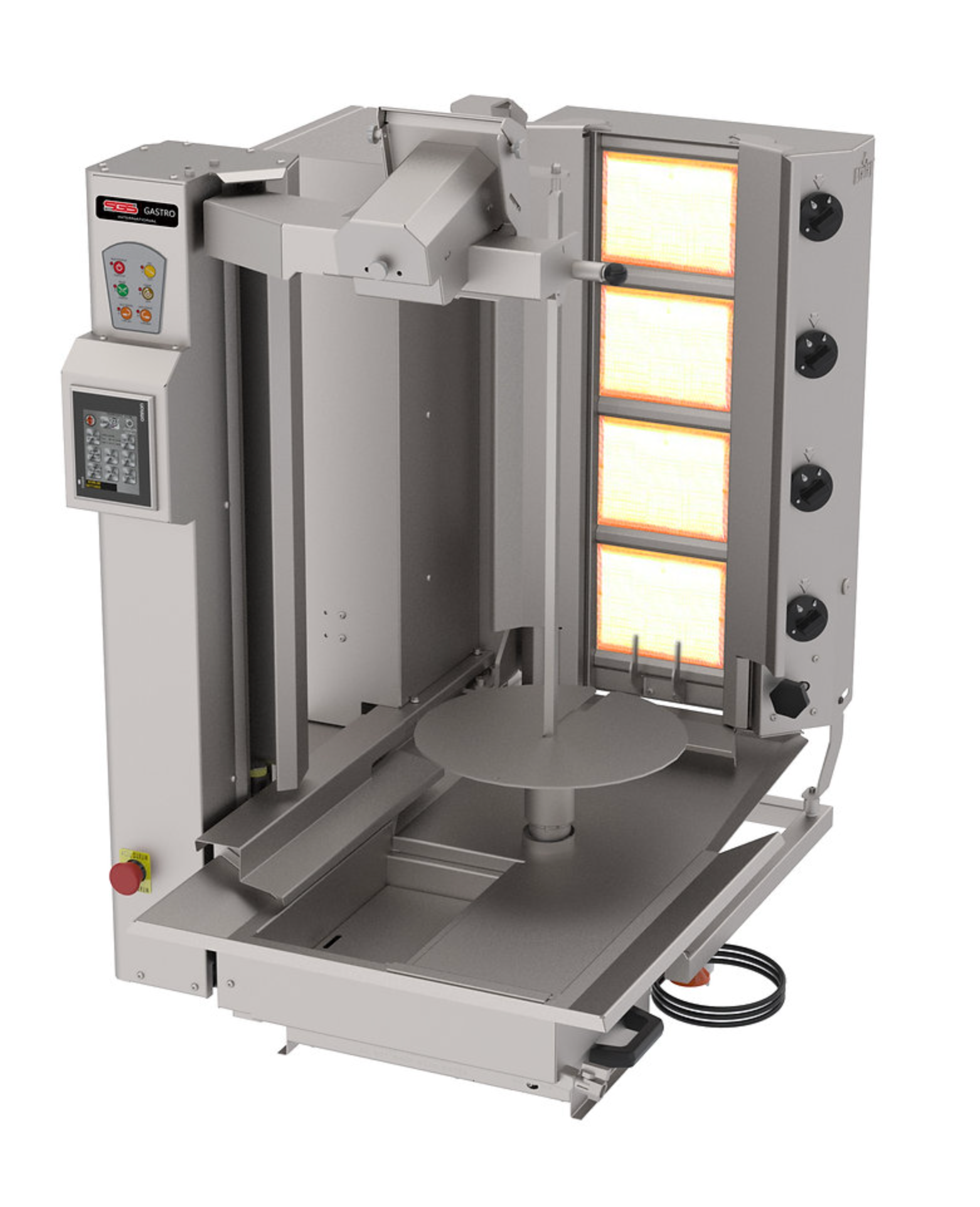 Machine à kebab 4 Zones GAZ – AUTOMATIQUE - Marque: SGS | SGS-ADR-C1-4G - EQUIPEMENT RESTAURATION 