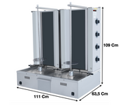 Machine à kebab 4+4 Zones ELEC – Marque: SGS | SGSDS145 - EQUIPEMENT RESTAURATION 