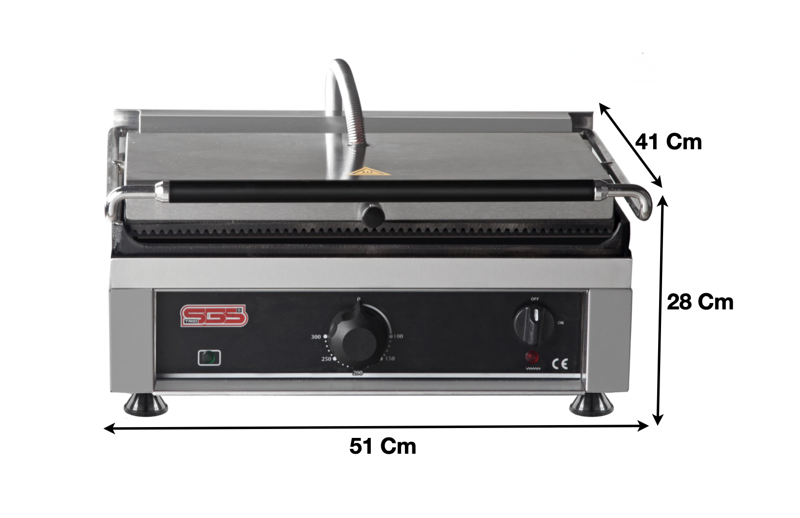 Machine à panini XL – Rainurée/Lisse - Marque: SGS GASTRO | TG-2745-E/G - EQUIPEMENT RESTAURATION 