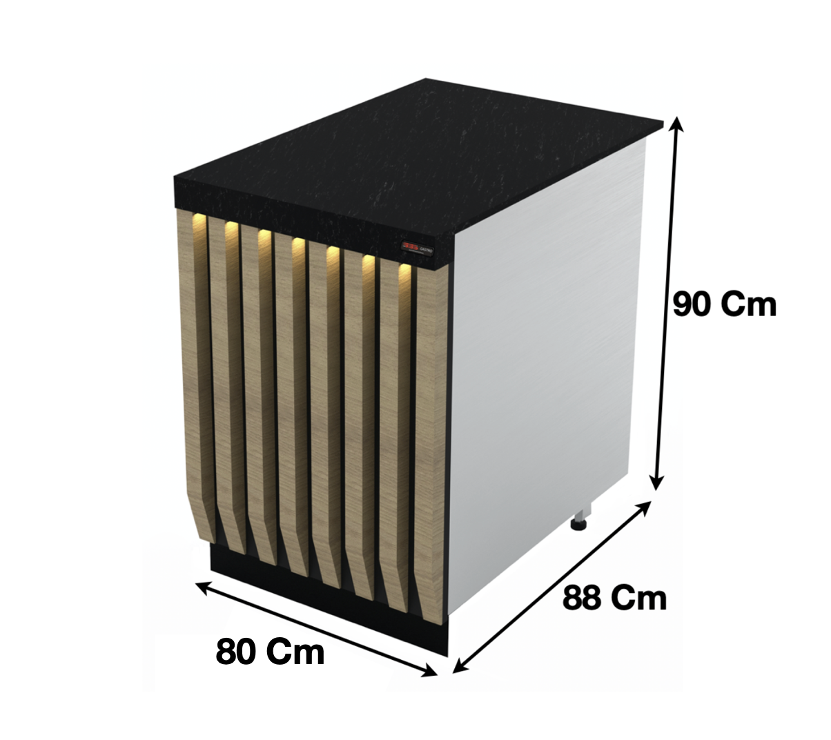 Meuble caisse 80cm – Marque: SGS GATRO | SGSKS802 - EQUIPEMENT RESTAURATION 