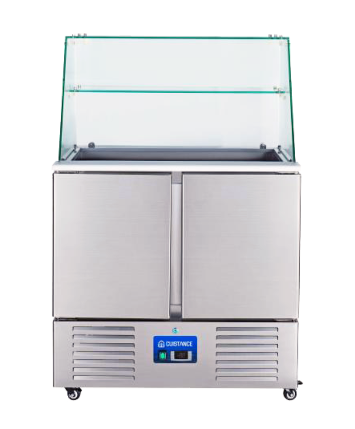 Saladette réfrigérée – 2 portes pleines GN1/1 – 2 x GN1/1 + 3 x GN1/6 | S900VG - EQUIPEMENT RESTAURATION 