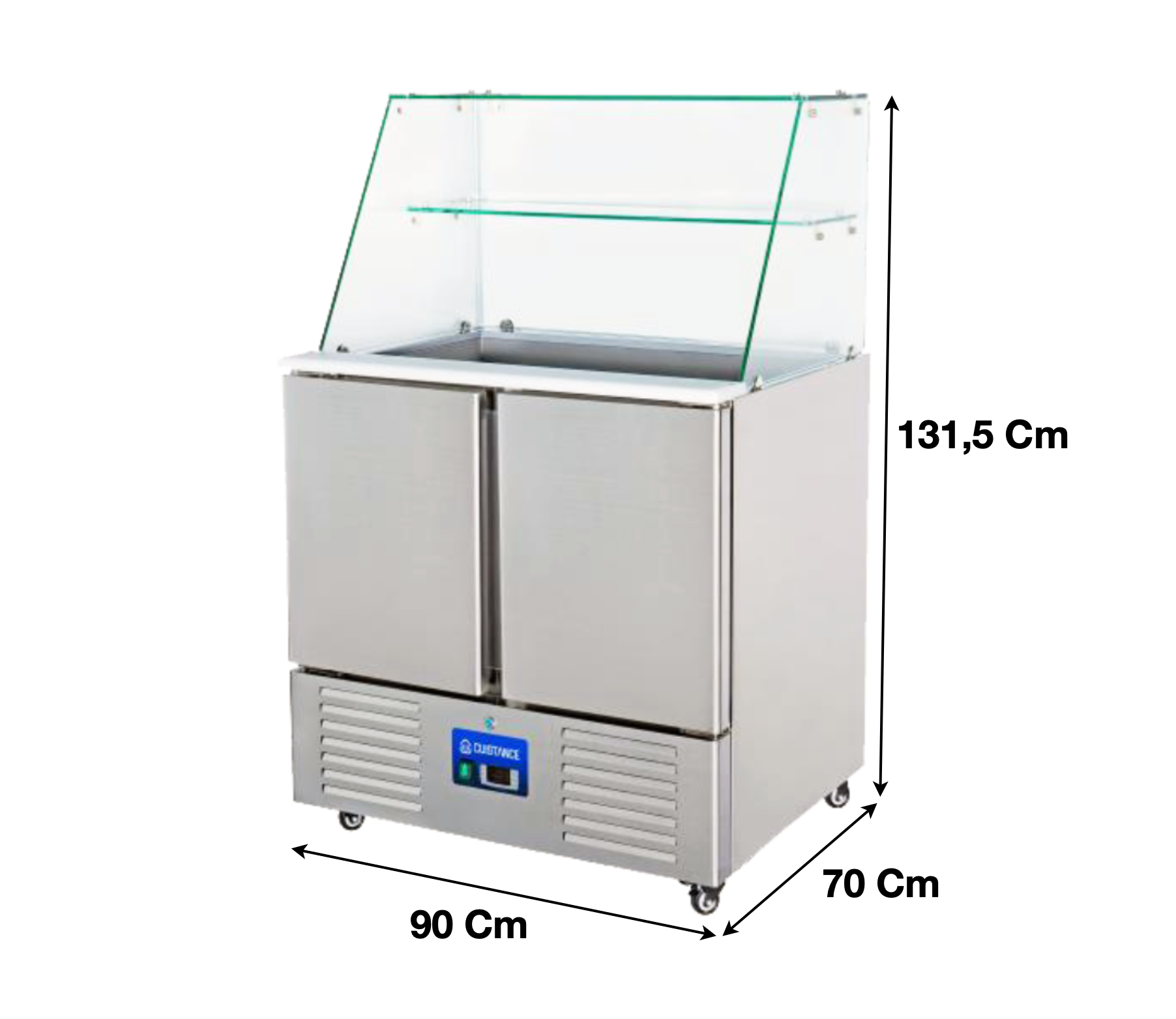 Saladette réfrigérée – 2 portes pleines GN1/1 – 2 x GN1/1 + 3 x GN1/6 | S900VG - EQUIPEMENT RESTAURATION 