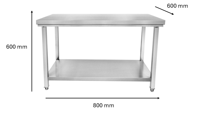Table soubassement inox 800 x 600 x 600 mm | CUIST STTF086S - EQUIPEMENT RESTAURATION 