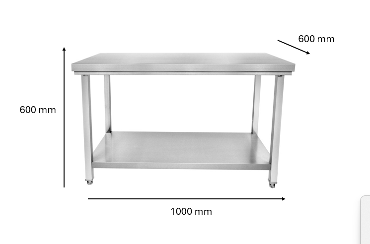 Table soubassement inox 1000 x 600 x 600 mm | CUIST STTF106S - EQUIPEMENT RESTAURATION 
