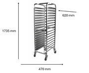 Echelle inox 470 x 620 x 1735 mm | CUIST RKT18 - EQUIPEMENT RESTAURATION 