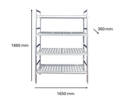 Rayonnage chambre froide 1650 x 360 x 1860 | CUIST BW812510 - EQUIPEMENT RESTAURATION 