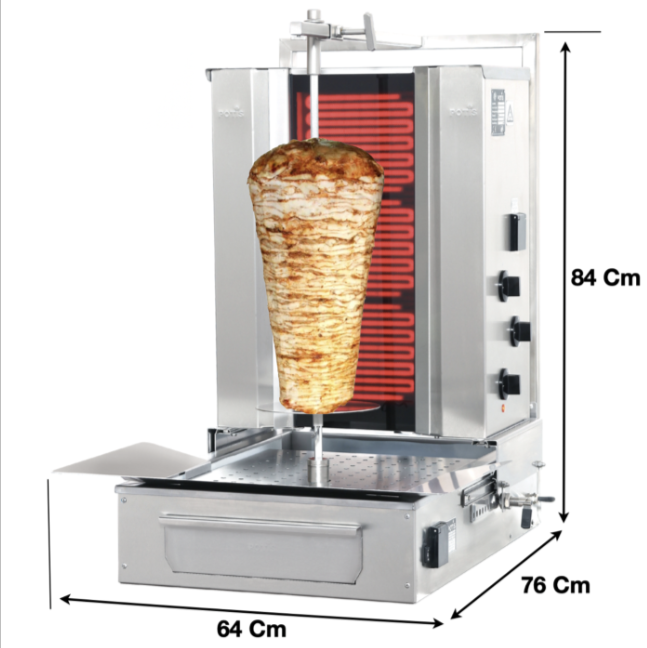 Machine à kebab 3 Zones ELEC – FC Series | Marque: Potis FCE3 - EQUIPEMENT RESTAURATION 