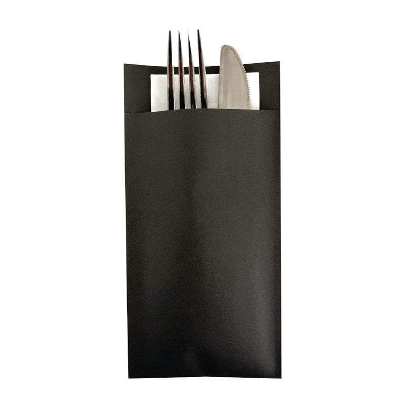 Pochettes à couverts avec serviette double point Europochette Royal (lot de 200) - EQUIPEMENT RESTAURATION 