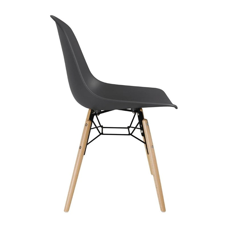 Chaise moulée PP avec structure métallique Arlo Bolero grise (lot de 2) - EQUIPEMENT RESTAURATION 