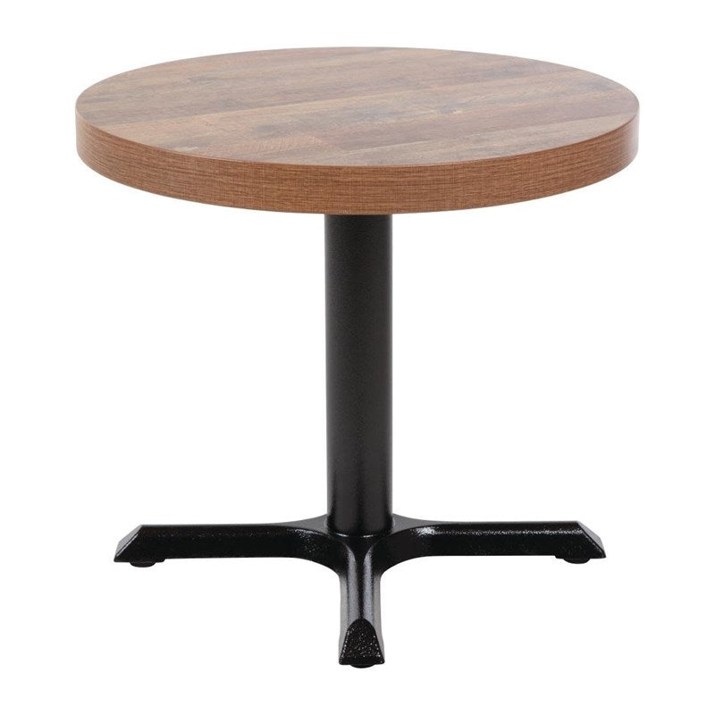 Plateau de table rond Bolero 60 cm effet bois vieilli - EQUIPEMENT RESTAURATION 