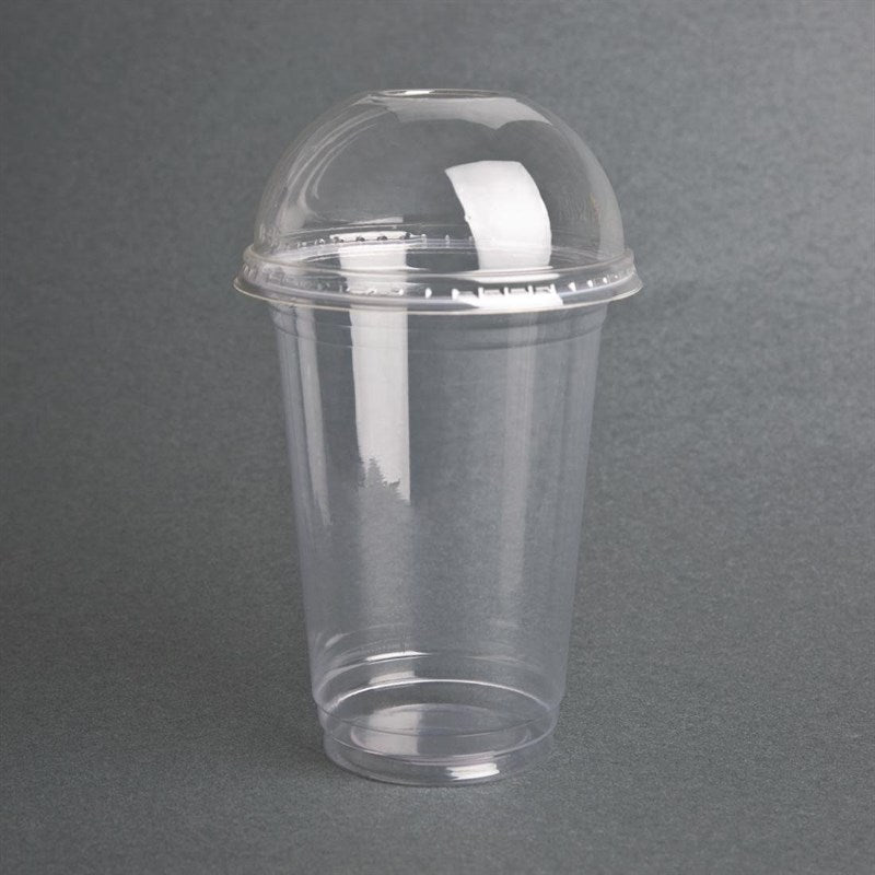 Couvercles dôme compostables en PLA Fiesta Compostable pour gobelets 340/454/568ml (Lot de 1000) - EQUIPEMENT RESTAURATION 