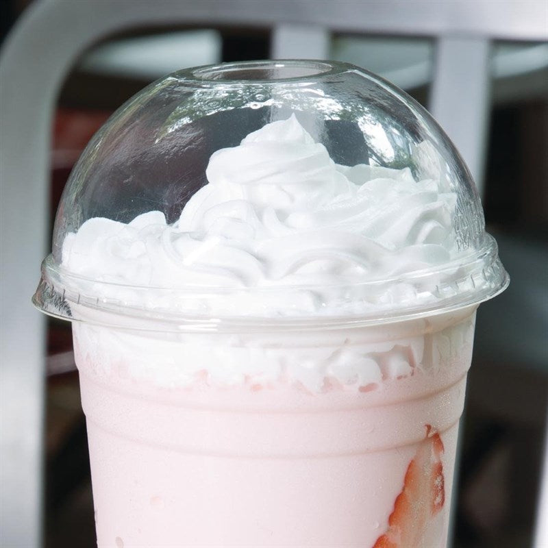 Couvercles dôme compostables en PLA Fiesta Compostable pour gobelets 340/454/568ml (Lot de 1000) - EQUIPEMENT RESTAURATION 