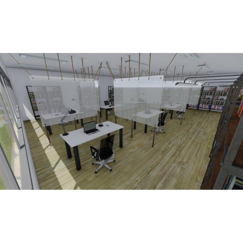 Mur de séparation recyclable 200x150cm PVC transparent - EQUIPEMENT RESTAURATION 