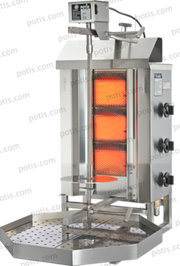 Machine à kebab 3 demi-zones HP Gaz – Compact | Marque: Potis G1 - EQUIPEMENT RESTAURATION 