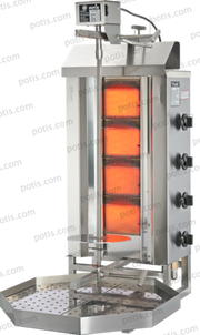 Machine à kebab 4 demi-zones HP Gaz | Marque: Potis G2 - EQUIPEMENT RESTAURATION 
