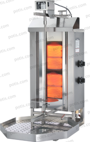 Machine à kebab 2 zones HP Gaz | Marque : Potis GD2/S - EQUIPEMENT RESTAURATION 
