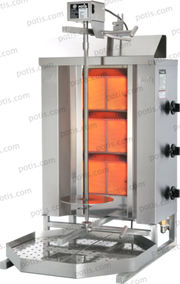 Machine à kebab 3 zones HP Gaz | Marque: Potis GD3/S - EQUIPEMENT RESTAURATION 