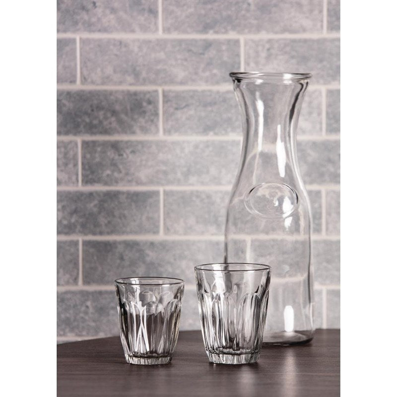 Carafe en verre Olympia 1L (Lot de 6) - EQUIPEMENT RESTAURATION 