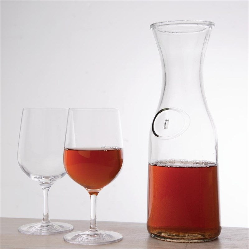 Carafe en verre Olympia 1L (Lot de 6) - EQUIPEMENT RESTAURATION 