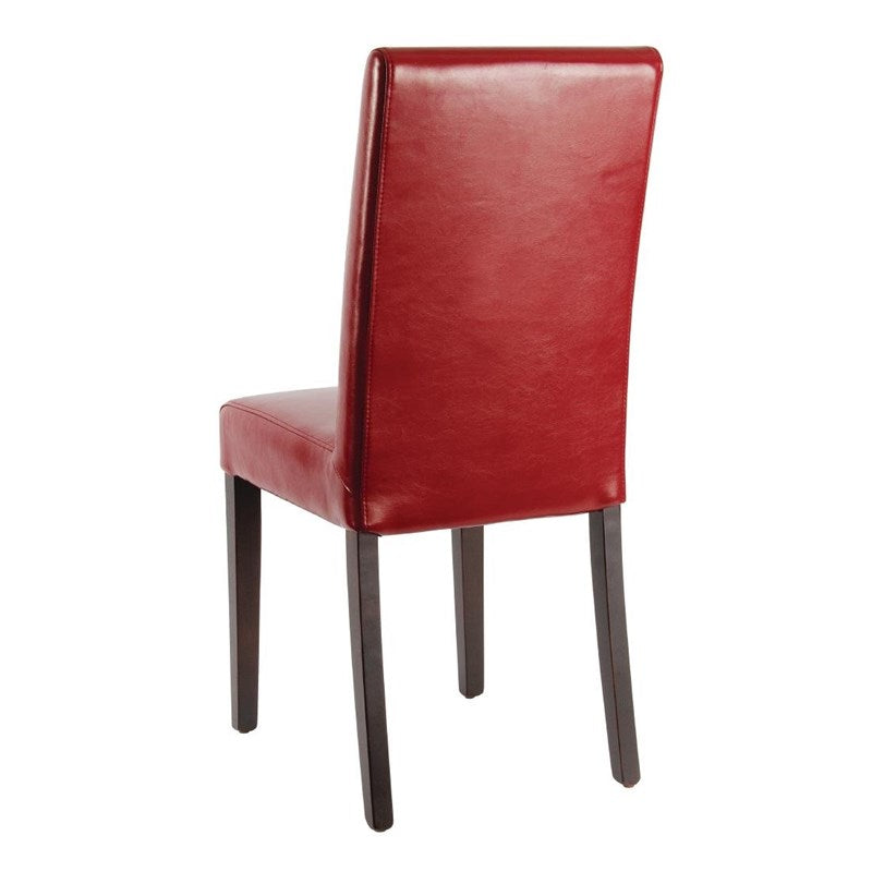 Chaises en simili cuir Bolero rouges (Lot de 2) - EQUIPEMENT RESTAURATION 