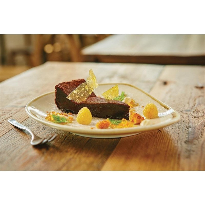 Assiettes triangulaires Olympia Kiln 230mm sable (Lot de 6) - EQUIPEMENT RESTAURATION 