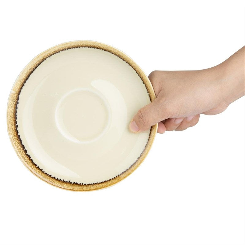 Soucoupe couleur sable Olympia Kiln pour GP332 160mm (Lot de 6) - EQUIPEMENT RESTAURATION 
