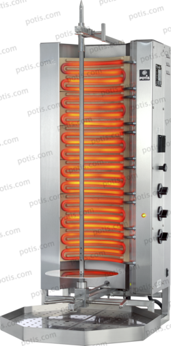 Machine à kebab 3 Zones ECO ELEC | Marque: Potis MU E3-N - EQUIPEMENT RESTAURATION 