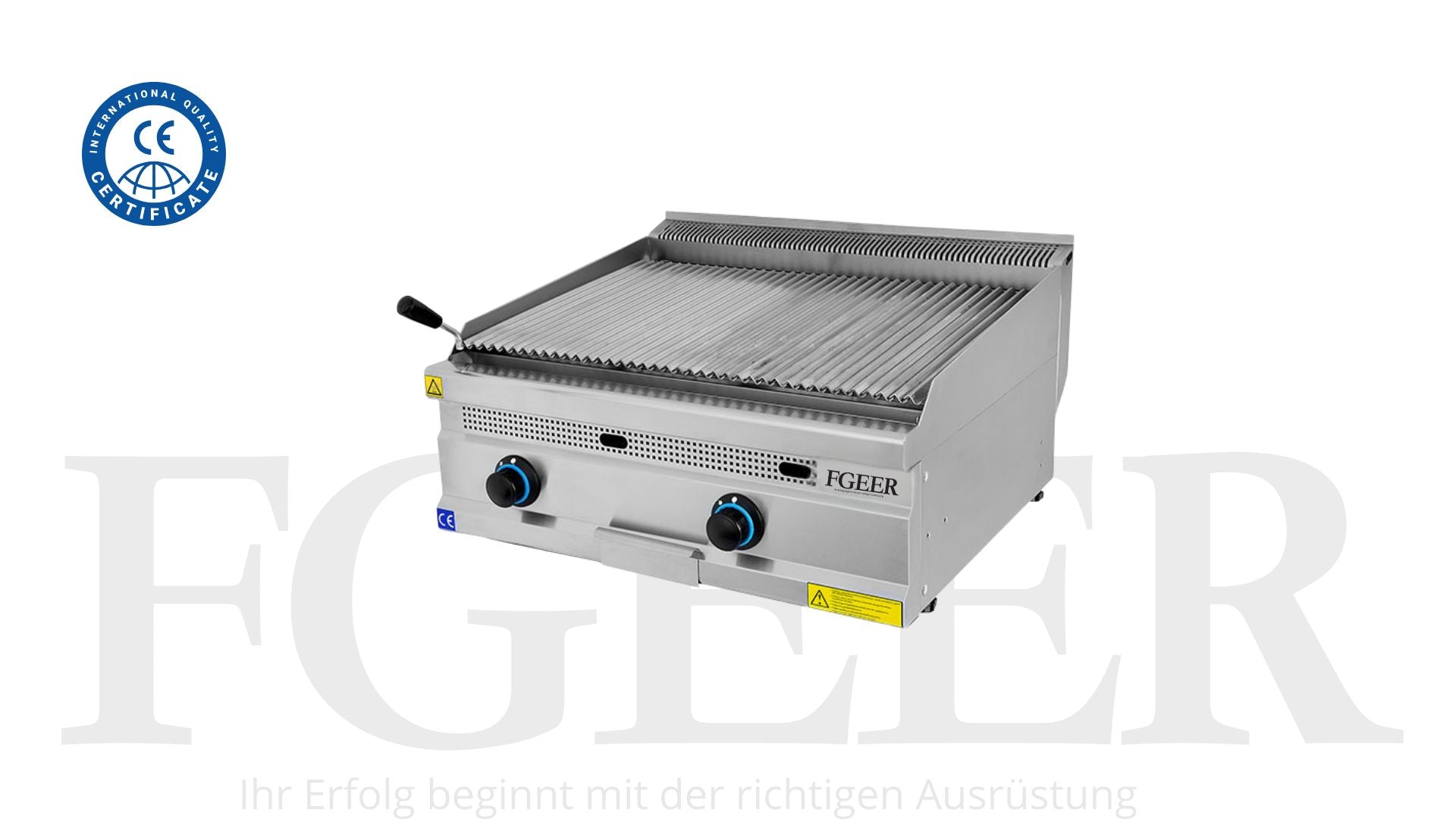 Grill à pierre de lave à Gaz - 800 x 700 x 300 mm - FGEER