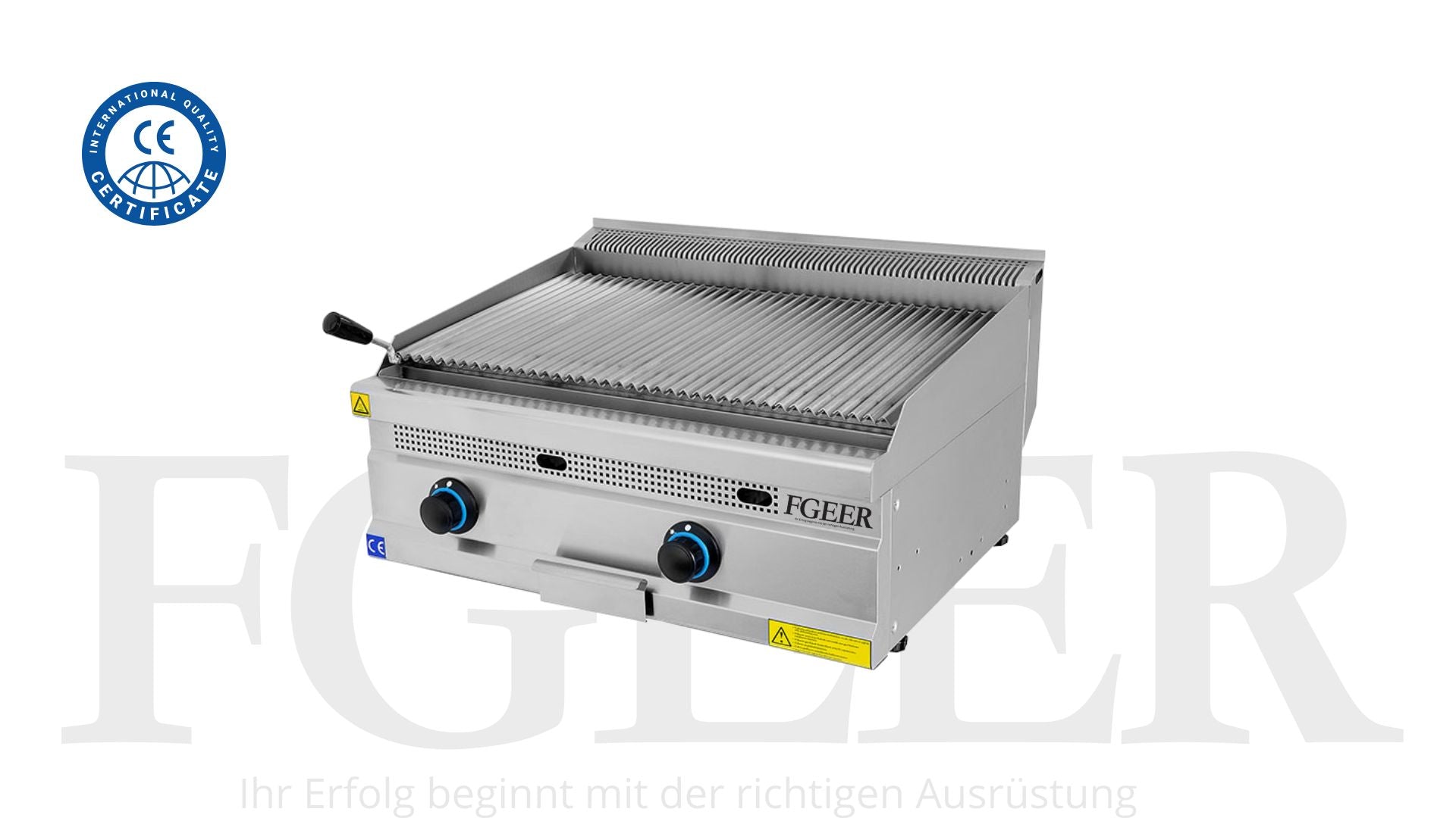 Grill à pierre de lave à Gaz - 800 x 630 x 300 mm - FGEER