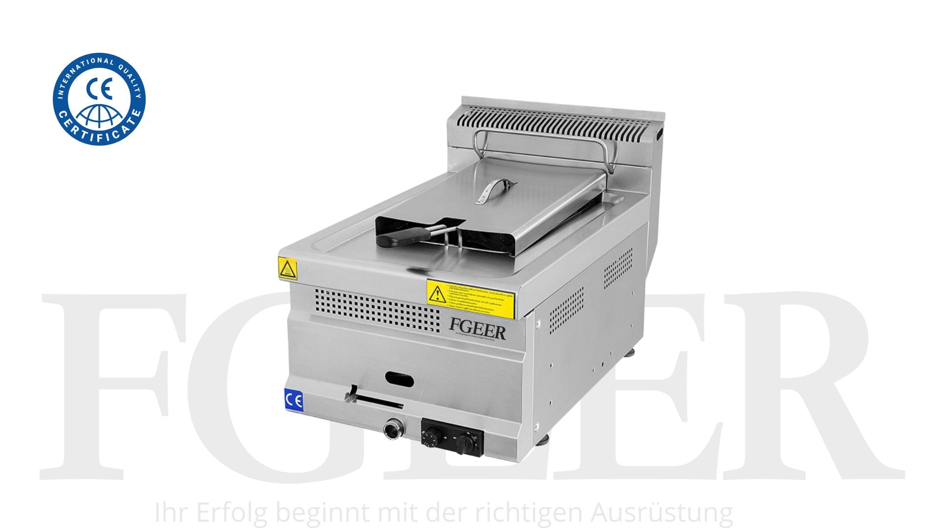 Friteuse à gaz sur table 8 L - 400 x 630 x 300 mm - FGEER