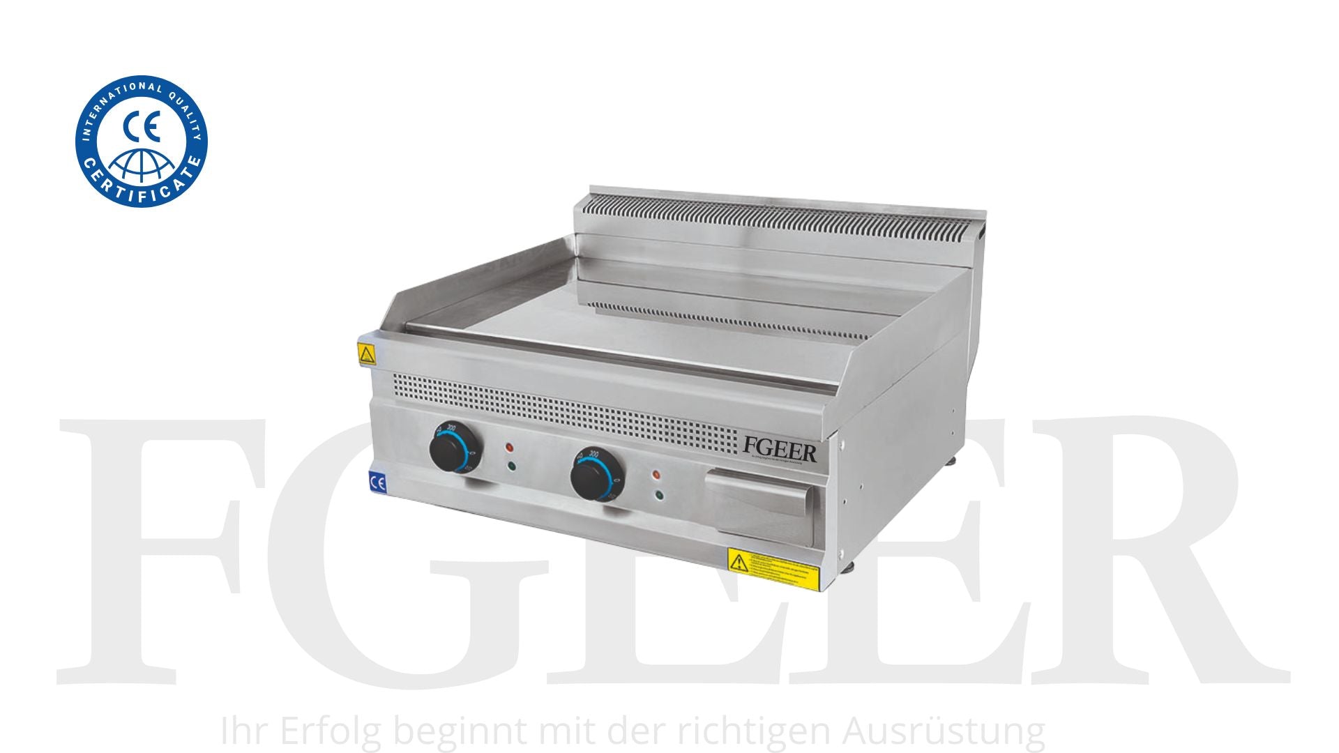 Plaque à snacker électrique chrome – 800 x 630 x 300 mm FGEER