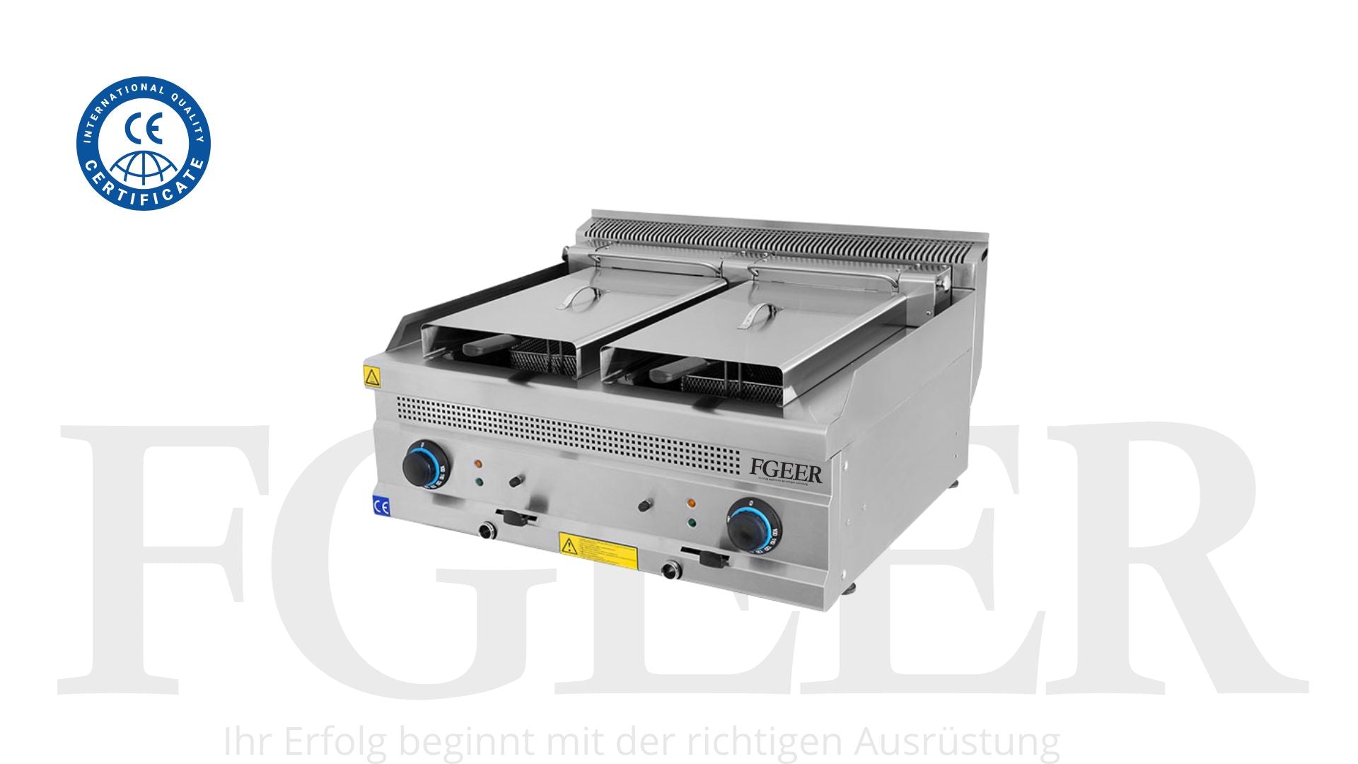 Friteuse électrique sur table – 2 x 12 L - 800 x 700 x 300 mm FGEER