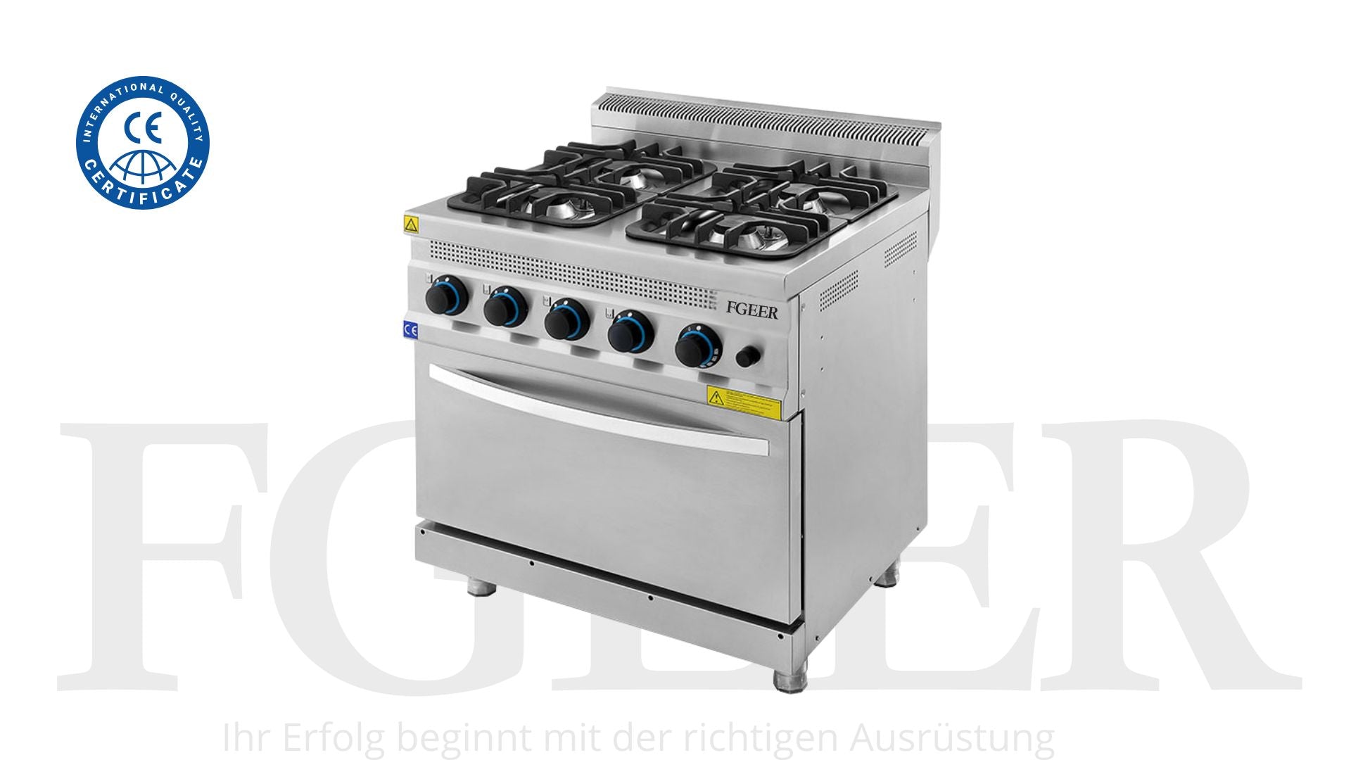 Cuisinière professionnelle à gaz - 800 x 700 x 850 mm - FGEER