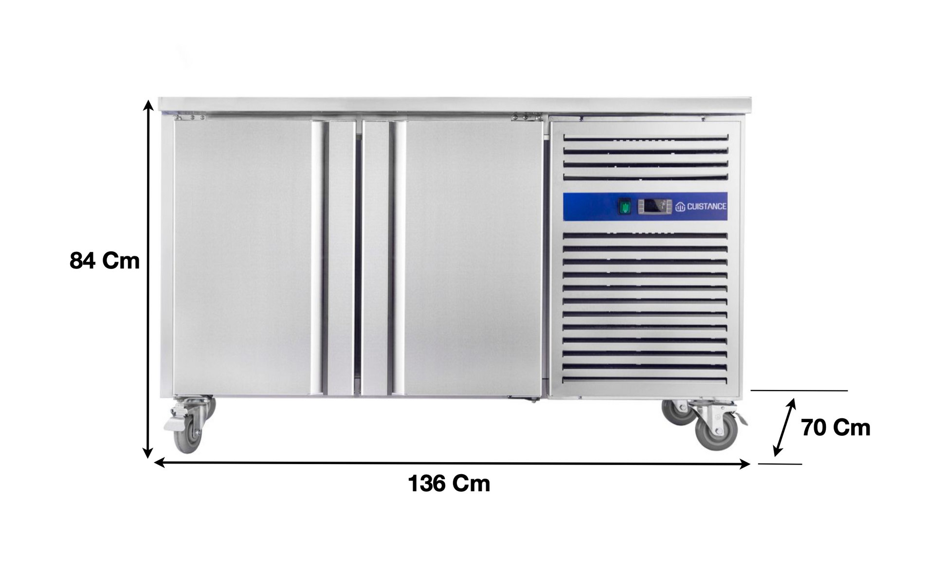 Meuble table congélateur – 2 portes pleines GN1/1 | CUIST GN2100BT - EQUIPEMENT RESTAURATION 