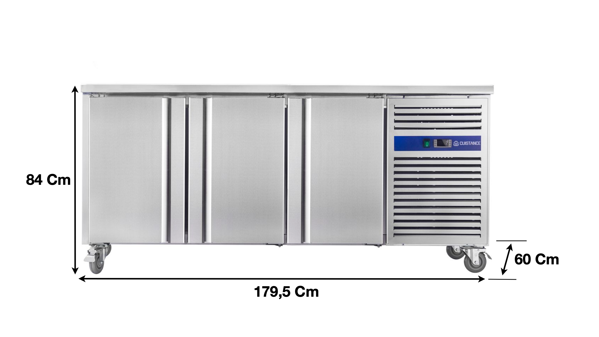 Meuble table congélateur – 3 portes pleines | SNACK3100BT - EQUIPEMENT RESTAURATION 