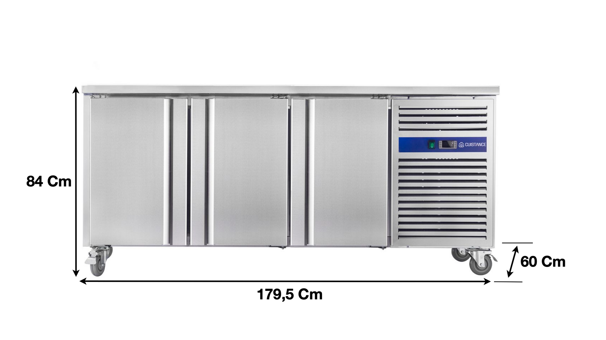 Meuble table réfrigérée – 3 portes pleines | CUIST SNACK3100TN - EQUIPEMENT RESTAURATION 