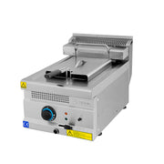 Friteuse Électrique Professionnelle TC.6FE400 – 1 Cuve – 400×630×300 – 9 kW avec structure en acier inoxydable.