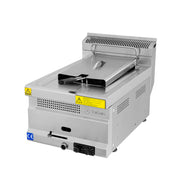 Friteuse gaz professionnelle – 8 Litres  TC.6FG400 compacte en acier inoxydable pour cuisines professionnelles.