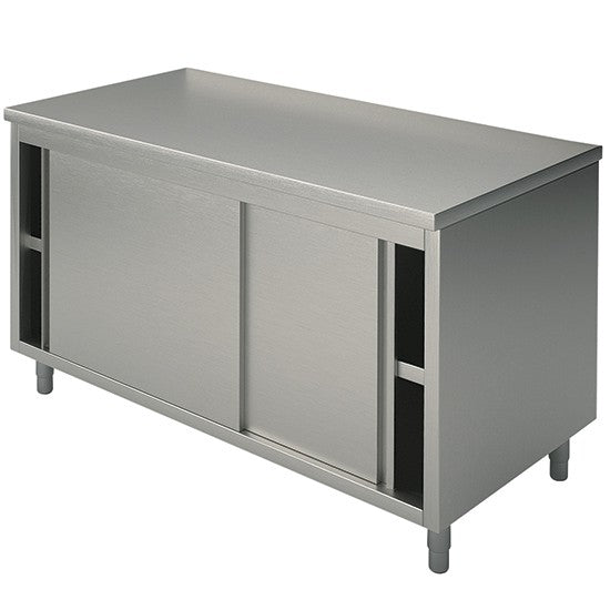 Armoire de travail à portes coulissantes - 1000x700x850 - TA710 - EQUIPEMENT RESTAURATION 