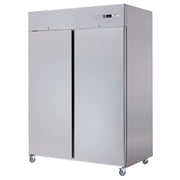 Armoire frigorifique ventilée, 2 portes GN 2/1, sur roues - 1400 L - WR-GN14P-X/R2 - EQUIPEMENT RESTAURATION 