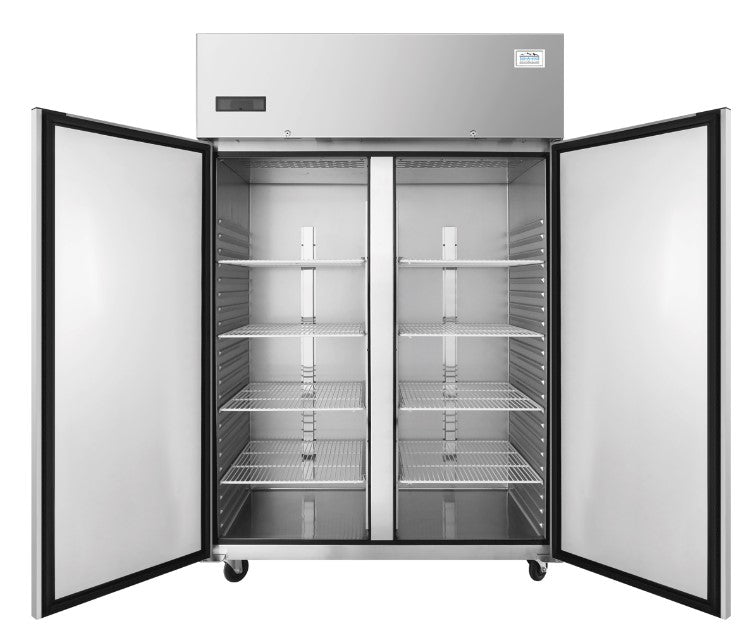 Armoire réfrigérée emboutie négative GN2/1 AISI430 - 2 portes - ICE80FSGR - EQUIPEMENT RESTAURATION 