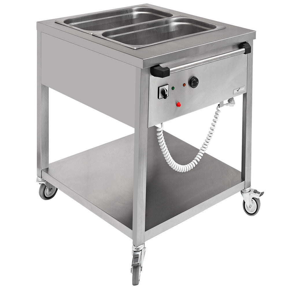 Bain marie mobile - 2x GN1/1 - WR-BM20-20 - EQUIPEMENT RESTAURATION 