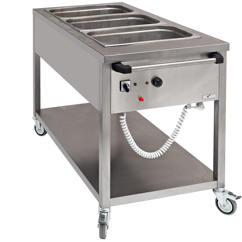 Bain marie mobile - 3x GN1/1 - WR-BM30-30 - EQUIPEMENT RESTAURATION 