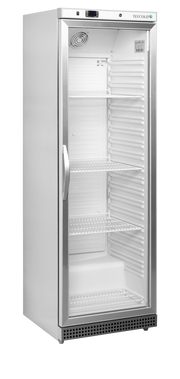 Armoire Frigorifique Vitrée Inox UR SG UR400SG Positive 0/4°C Porte Vitrée Réversible