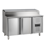 SS8200 Comptoir De Préparation De Sandwich En Inox SS304 Avec Cuve De Refroidissement Compatible GN Et Placards